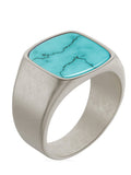 Turquoise Cushion Signet Ring - Maven Couture IncRings