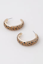 Women's Cheetah Print Hoop Earrings BYMANYC ® New York CONTEMPORARY VIBRANT MODERN JEWELRY - New Collection