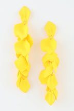 Women's Drop Earrings Bright Petal Blossom BYMANYC ® New York FLORAL SCULPTURAL STATEMENT DANGLE - New Collection