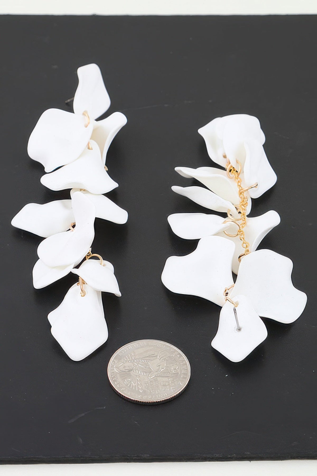 Women's Drop Earrings Bright Petal Blossom BYMANYC ® New York FLORAL SCULPTURAL STATEMENT DANGLE - New Collection