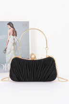 Women's Party Clutch Pleated Polyester BYMANYC ® New York ELEGANT TEXTURED EVENING PURSE - New Collection