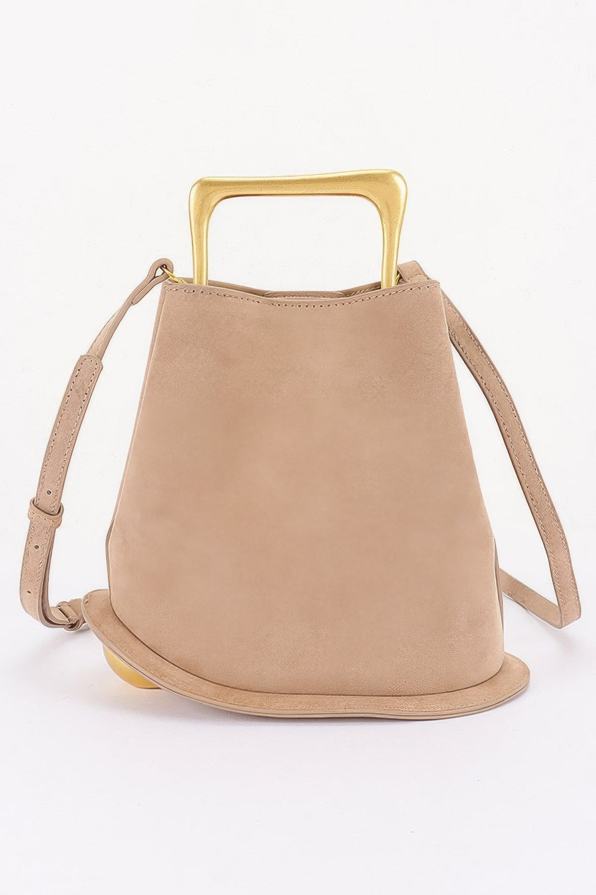 Women's Top Handle Bag Faux Suede Metal Handle BYMANYC ® New York CONTEMPORARY TEXTURED METALLIC PURSE - New Collection