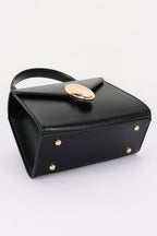 Women's Top Handle Bag Vegan Leather Flap BYMANYC ® New York CONTEMPORARY SLEEK STRUCTURED PURSE - New Collection