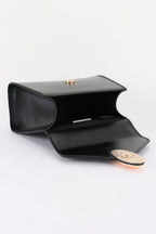 Women's Top Handle Bag Vegan Leather Flap BYMANYC ® New York CONTEMPORARY SLEEK STRUCTURED PURSE - New Collection