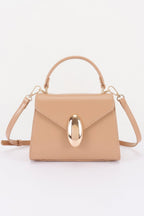 Women's Top Handle Bag Vegan Leather Flap BYMANYC ® New York CONTEMPORARY SLEEK STRUCTURED PURSE - New Collection