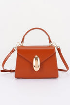Women's Top Handle Bag Vegan Leather Flap BYMANYC ® New York CONTEMPORARY SLEEK STRUCTURED PURSE - New Collection