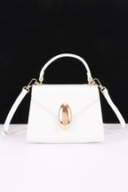 Women's Top Handle Bag Vegan Leather Flap BYMANYC ® New York CONTEMPORARY SLEEK STRUCTURED PURSE - New Collection