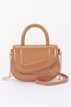 Women's Top Handle Bag Patent Leather BYMANYC ® New York GLOSSY SLEEK STRUCTURED PURSE - New Collection