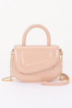 Women's Top Handle Bag Patent Leather BYMANYC ® New York GLOSSY SLEEK STRUCTURED PURSE - New Collection