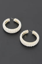 Women's Earrings Hoops Pearl BYMANYC ® New York MADISON PEARL - New Collection