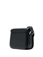 A.P.C. Women 'Grace' Black Mini Crossbody Bag With Adjustable Strap And Logo Lettering Imprinted On The Front In Leather For Women - Maven Couture IncHandbags / Cross Body Bags