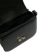 A.P.C. Women 'Grace' Black Mini Crossbody Bag With Adjustable Strap And Logo Lettering Imprinted On The Front In Leather For Women - Maven Couture IncHandbags / Cross Body Bags