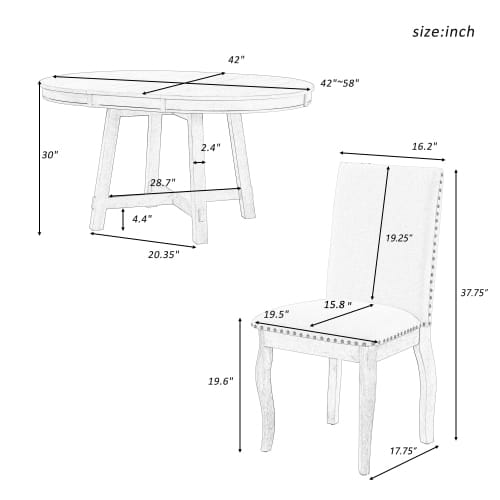 Elevate your home with the farmhouse wooden dining table set