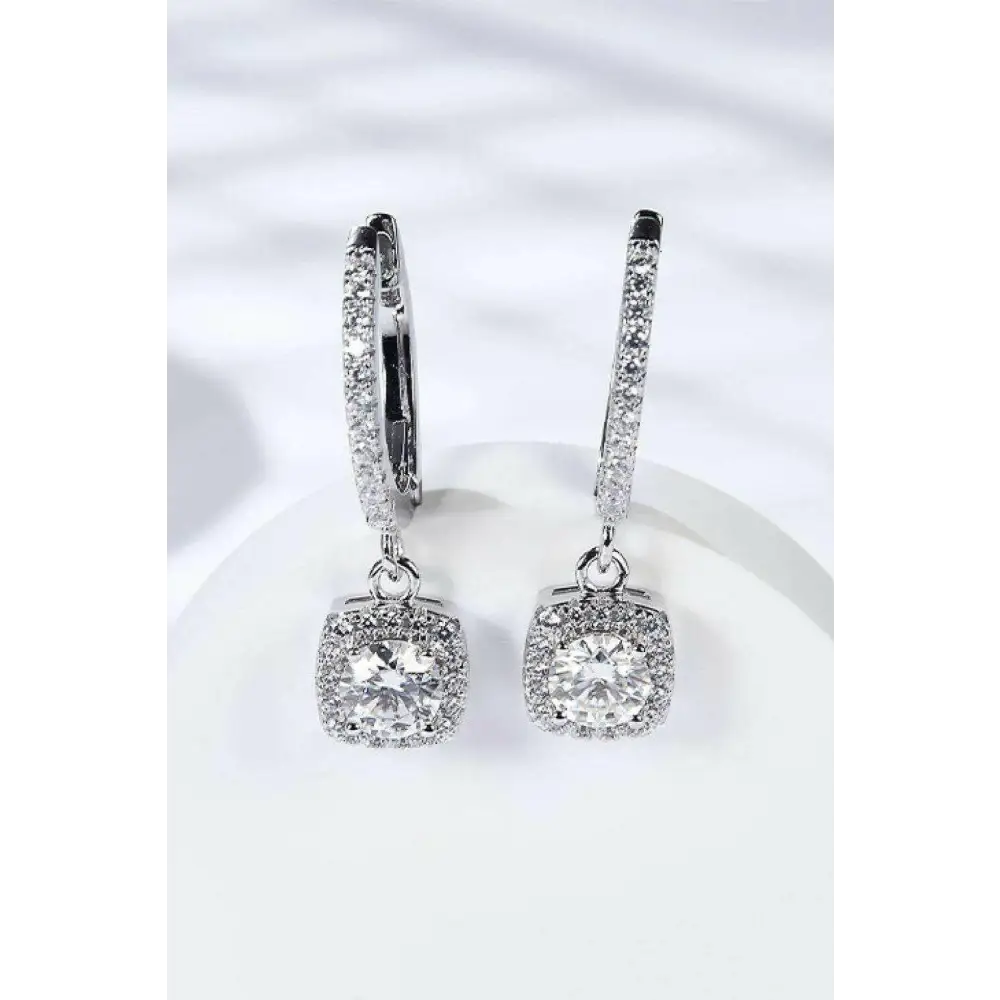 Elegant moissanite huggie drop earrings for luxury fashion for women $99 indulge in the exquisite brilliance