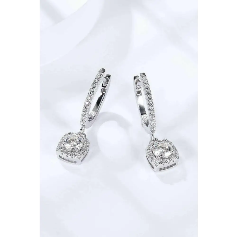 Elegant moissanite huggie drop earrings for luxury fashion for women $99 indulge in the exquisite brilliance