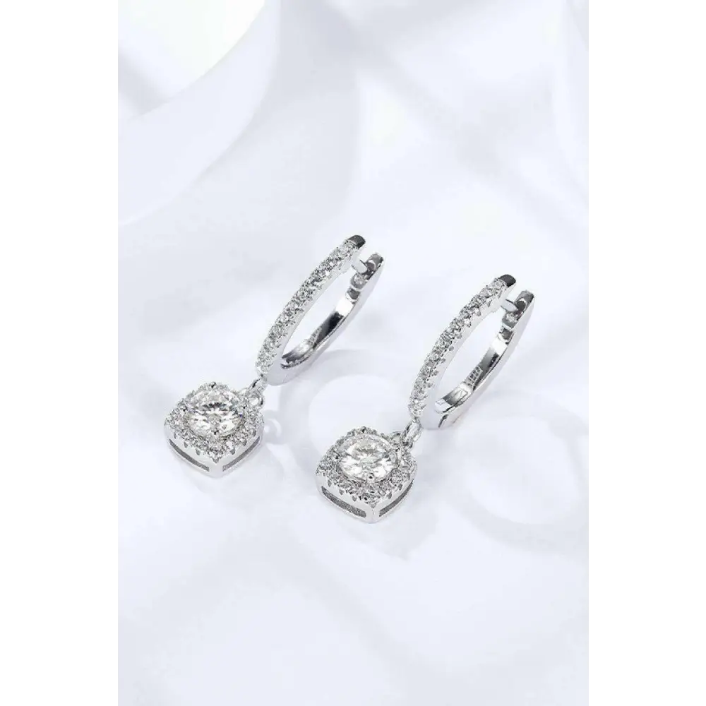 Elegant moissanite huggie drop earrings for luxury fashion for women $99 indulge in the exquisite brilliance