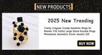 Aesthetic Flower Butterfly Rings gold tone metal open adjustable ring featuring multiple black geometric stones and rhinestones
