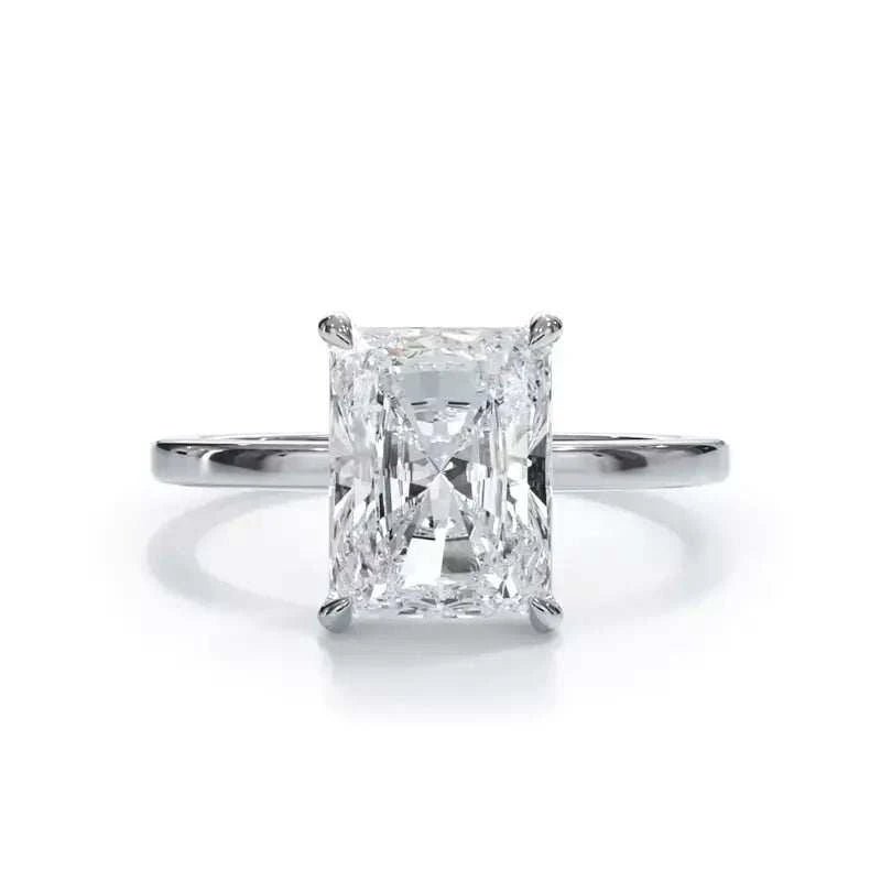AGI Certified 3 CTW Lab Grown Diamond Solitaire Engagement Ring – G-VS Clarity, 14K White Gold - Maven Couture IncDiamond Ring