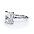 AGI Certified 2 CTW Lab-Grown Emerald Cut Diamond Solitaire Engagement Ring in 14K White Gold – G-VS Clarity - Maven Couture IncDiamond Ring