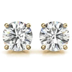 AGI Certified 6 CTW Lab Grown Diamond Stud Earrings in 14K White or Yellow Gold – G VS Round Cut - Maven Couture IncLab Grown