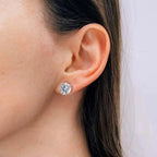 AGI Certified 6 CTW Lab Grown Diamond Stud Earrings in 14K White or Yellow Gold – G VS Round Cut - Maven Couture IncLab Grown