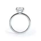 AGI Certified 2.00 CTW lab grown diamond solitaire engagement ring in 14K white gold with six-prong round setting