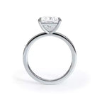 AGI Certified 2.00 CTW lab grown diamond solitaire engagement ring in 14K white gold with a round brilliant cut diamond set in six-prong setting