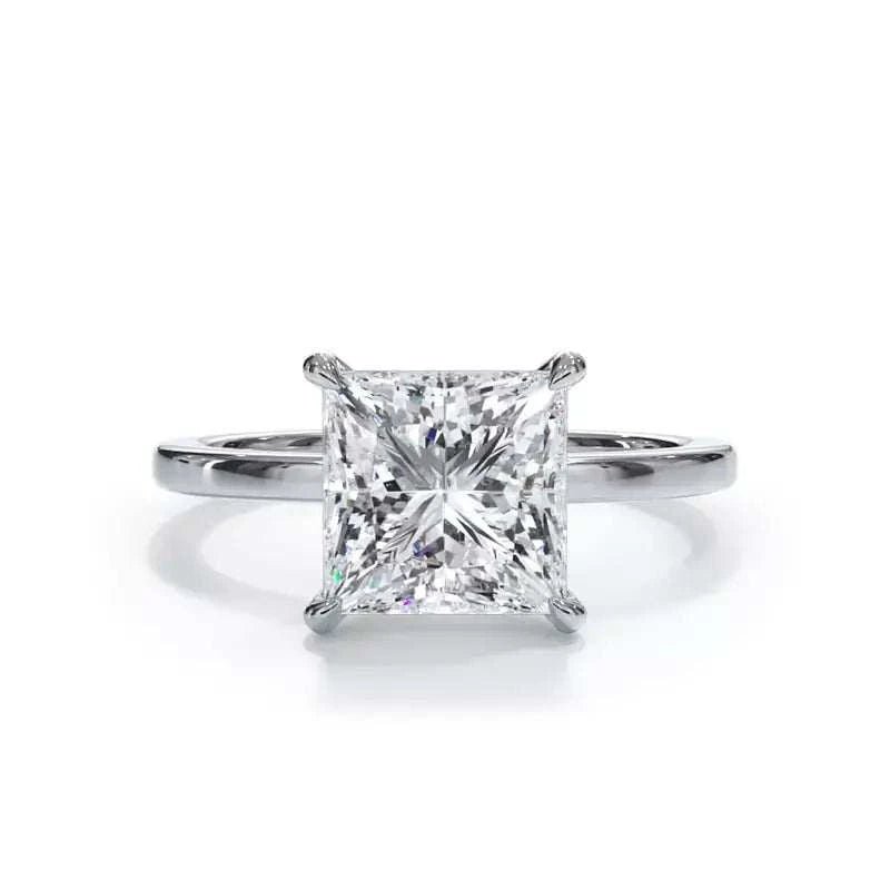 AGI Certified 3 CTW Lab Grown Diamond Solitaire Engagement Ring – G-VS Clarity, 14K White Gold - Maven Couture IncDiamond Ring