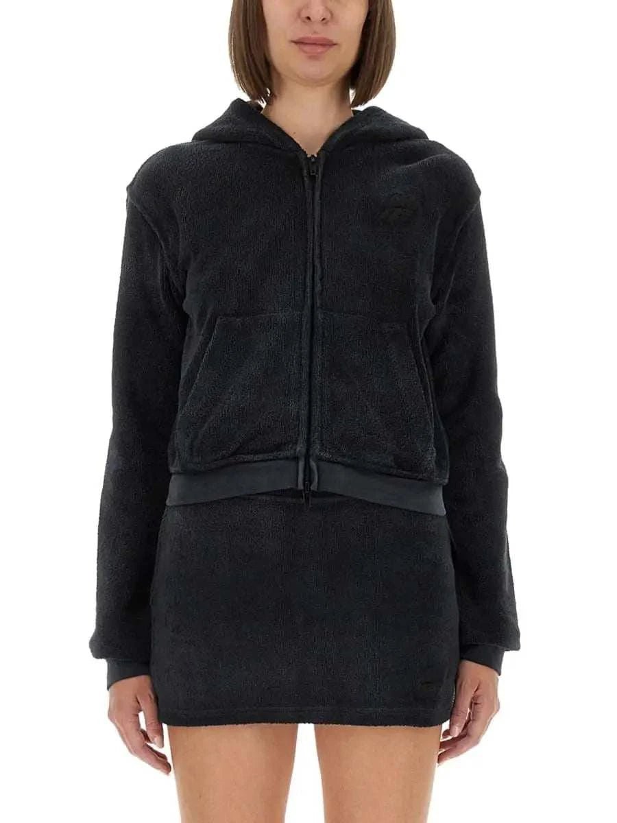 Alexander Wang Women Alexander Wang Women Cotton Terry Sweatshirt With Zipper - Maven Couture IncTops / Sweaters & Pullovers
