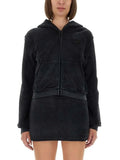 Alexander Wang Women Alexander Wang Women Cotton Terry Sweatshirt With Zipper - Maven Couture IncTops / Sweaters & Pullovers
