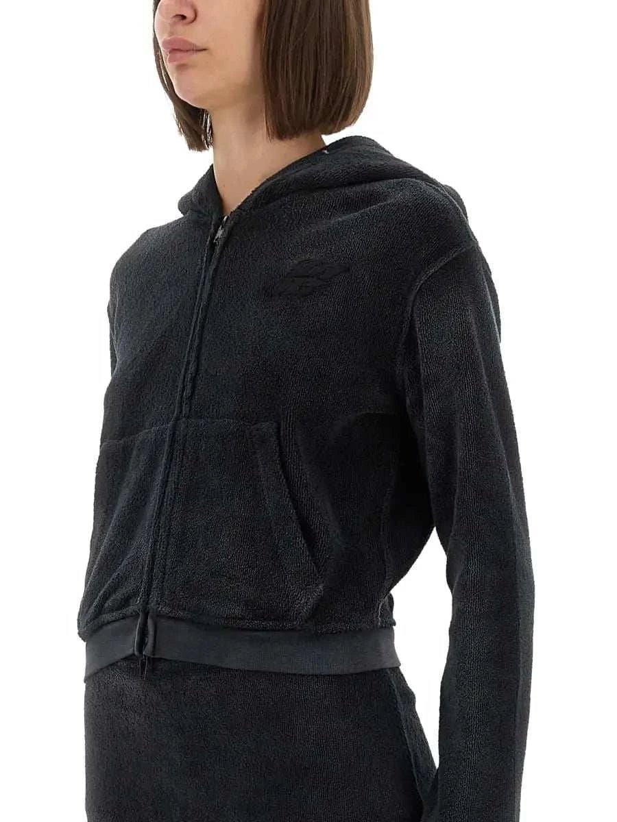 Alexander Wang Women Alexander Wang Women Cotton Terry Sweatshirt With Zipper - Maven Couture IncTops / Sweaters & Pullovers