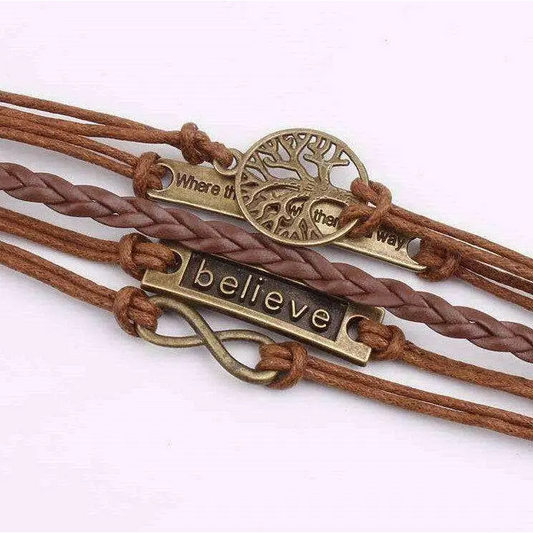 Alloy pu leather rope bracelet for luxury fashion and exclusive accessories $7 alloy, pu care to maintain the pristine