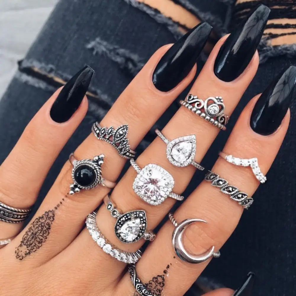 Elevate your wardrobe with luxury fashion for women ring set $12.99 11-piece exquisite collection, perfect