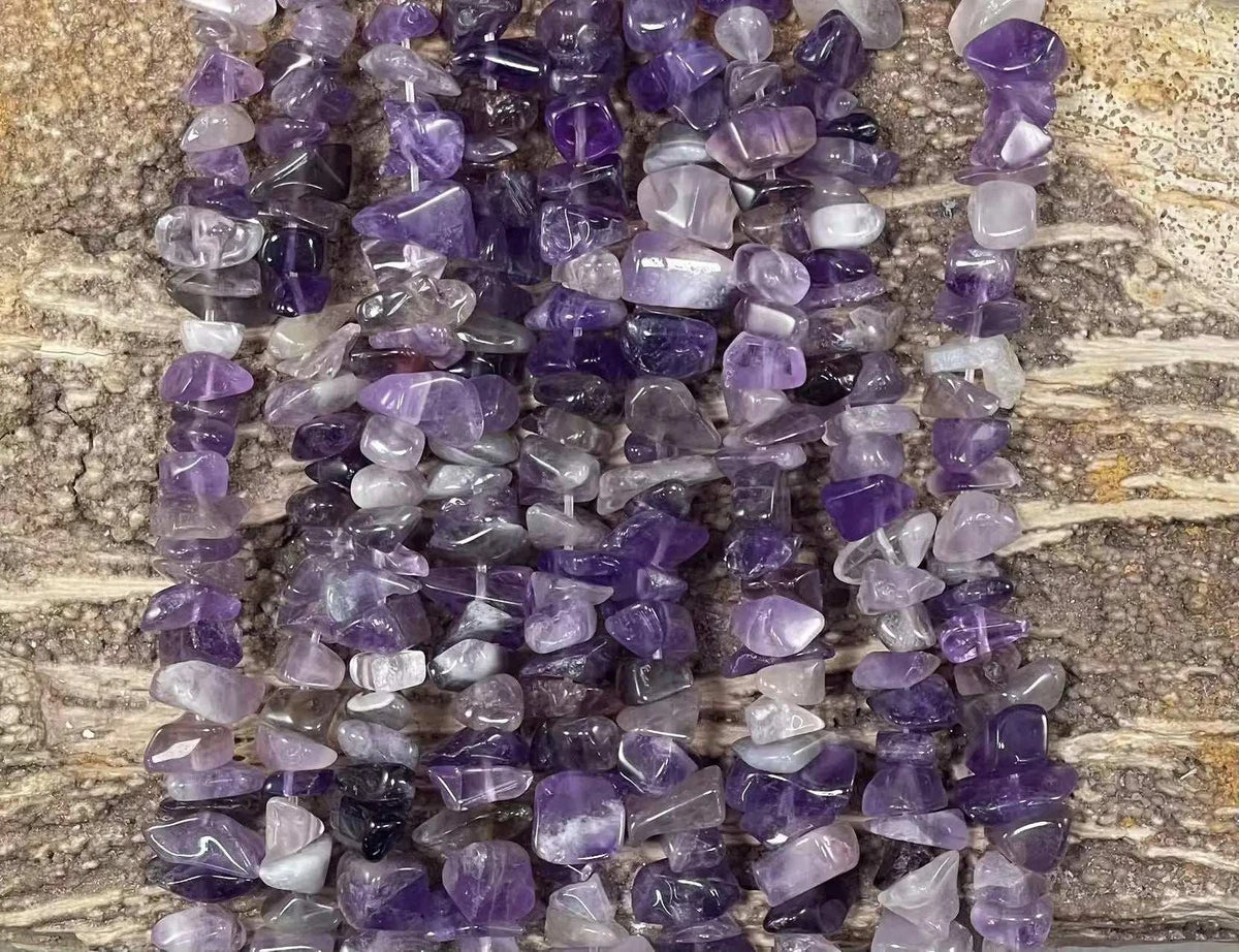Amethyst 7-10mm Polished Chips - Maven Couture IncStrand Stones