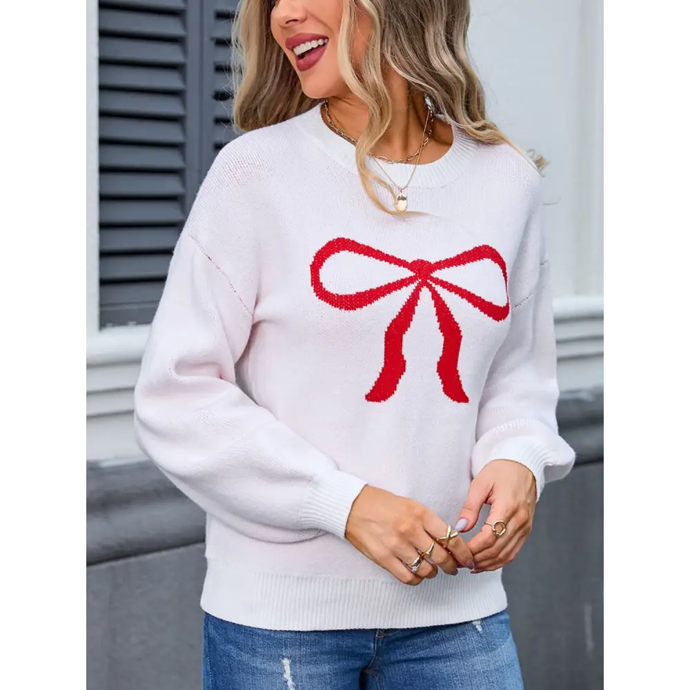 Chic angel wings bow sweater for luxury fashion and timeless elegance $27.99 indulge in a basic style that effortlessly