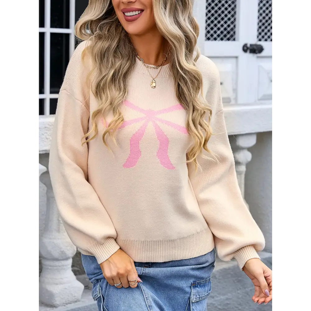 Chic angel wings bow sweater for luxury fashion and timeless elegance $27.99 indulge in a basic style that effortlessly