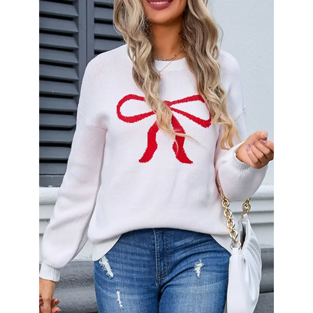 Chic angel wings bow sweater for luxury fashion and timeless elegance $27.99 indulge in a basic style that effortlessly