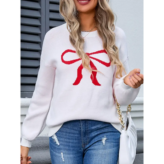 Chic angel wings bow sweater for luxury fashion and timeless elegance $27.99 indulge in a basic style that effortlessly