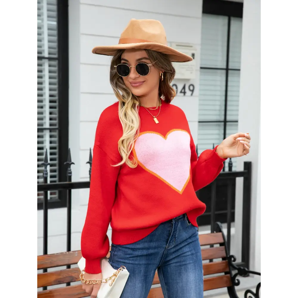 Elevate your style with angel wings heart sweater in luxury fashion for women $33.99 experience the essence of luxury