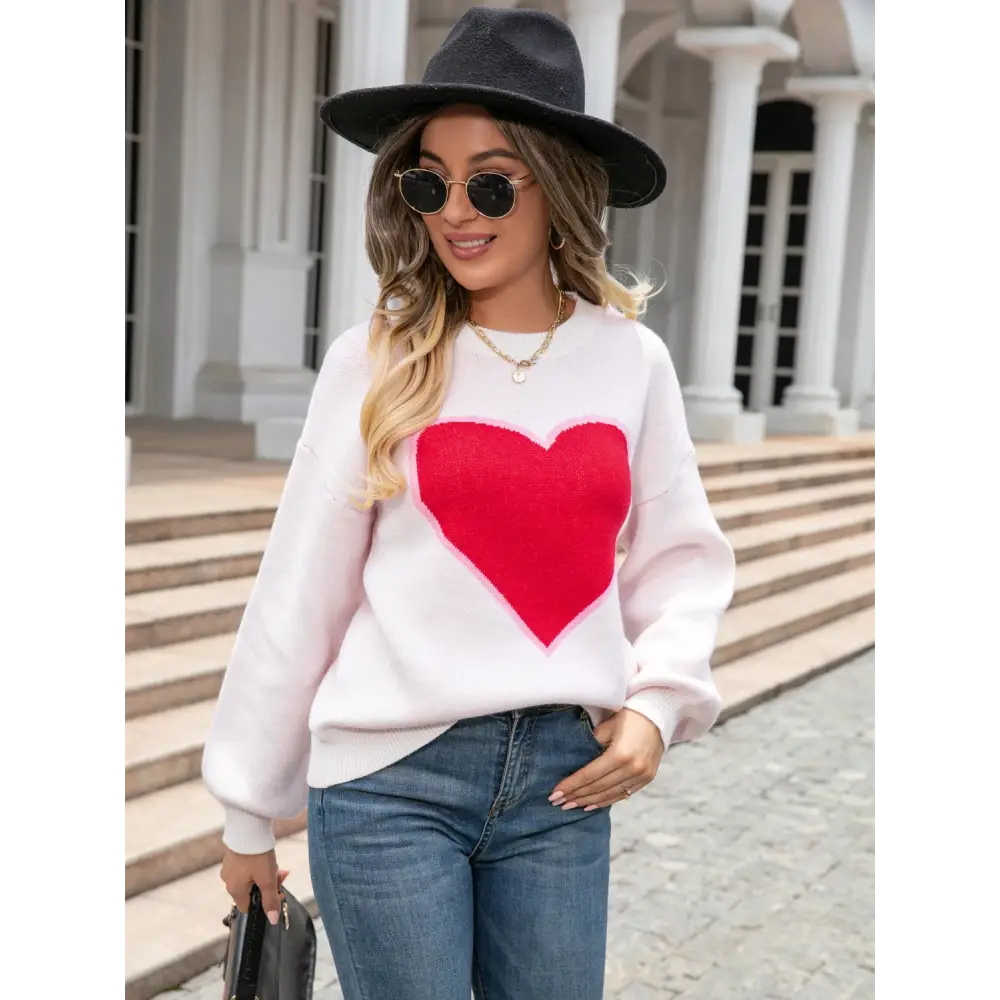 Elevate your style with angel wings heart sweater in luxury fashion for women $33.99 experience the essence of luxury