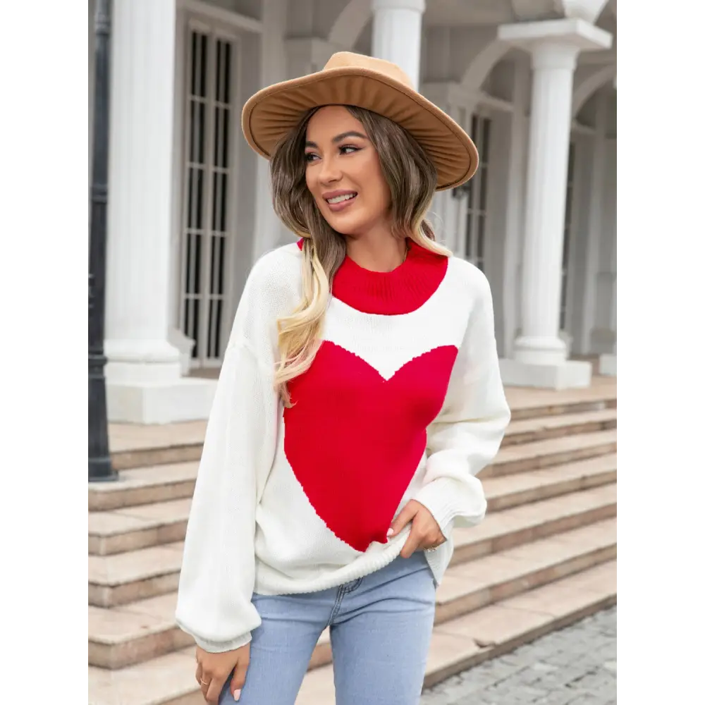 Angel wings heart graphic sweater in luxury fashion for women $28.99 embrace the allure of basic style, effortlessly