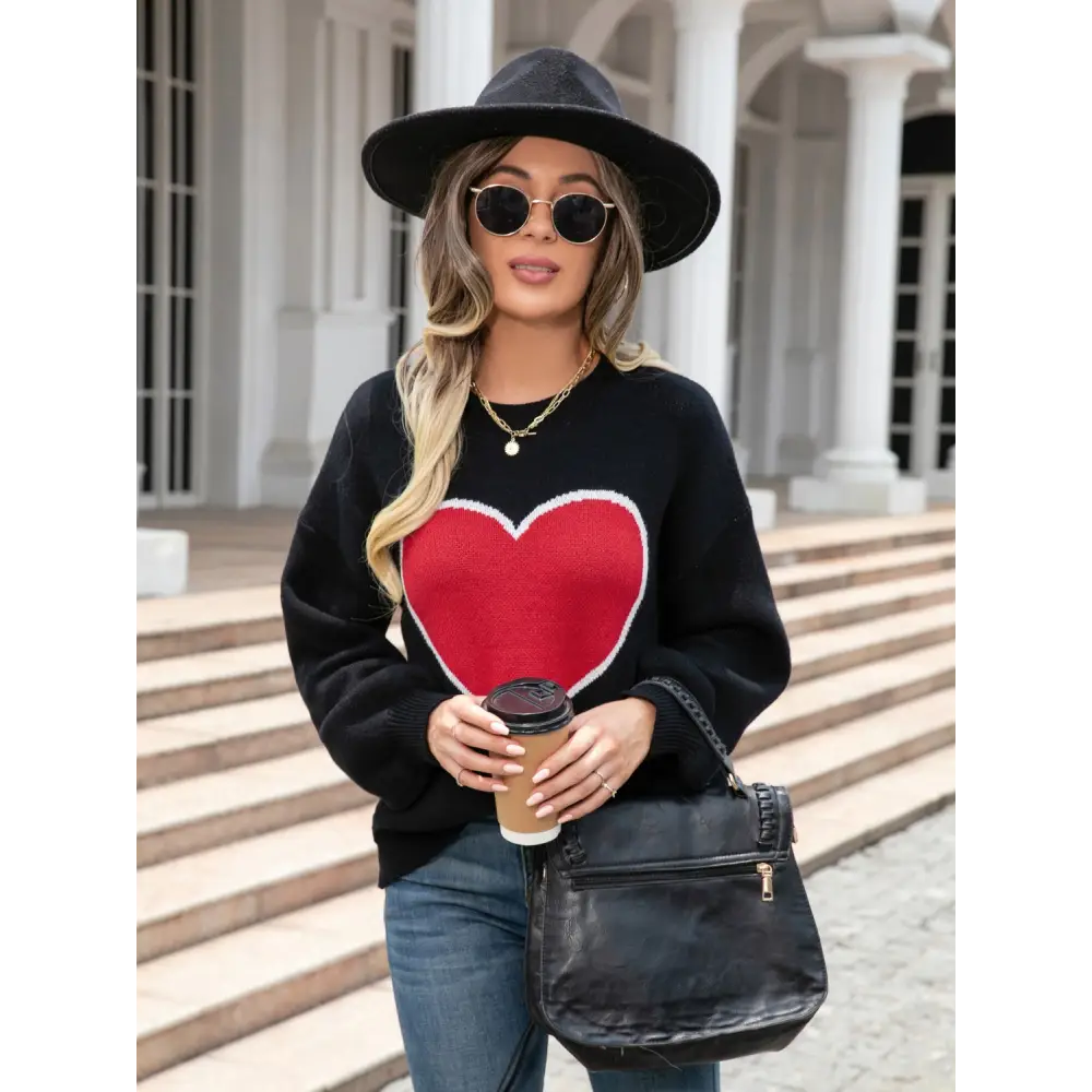 Elevate your style with angel wings heart sweater in luxury fashion for women $33.99 experience the essence of luxury