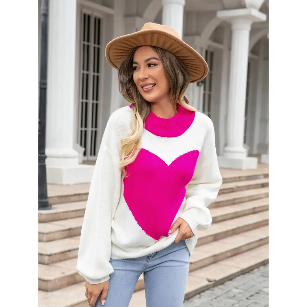 Angel wings heart graphic sweater in luxury fashion for women $28.99 embrace the allure of basic style, effortlessly