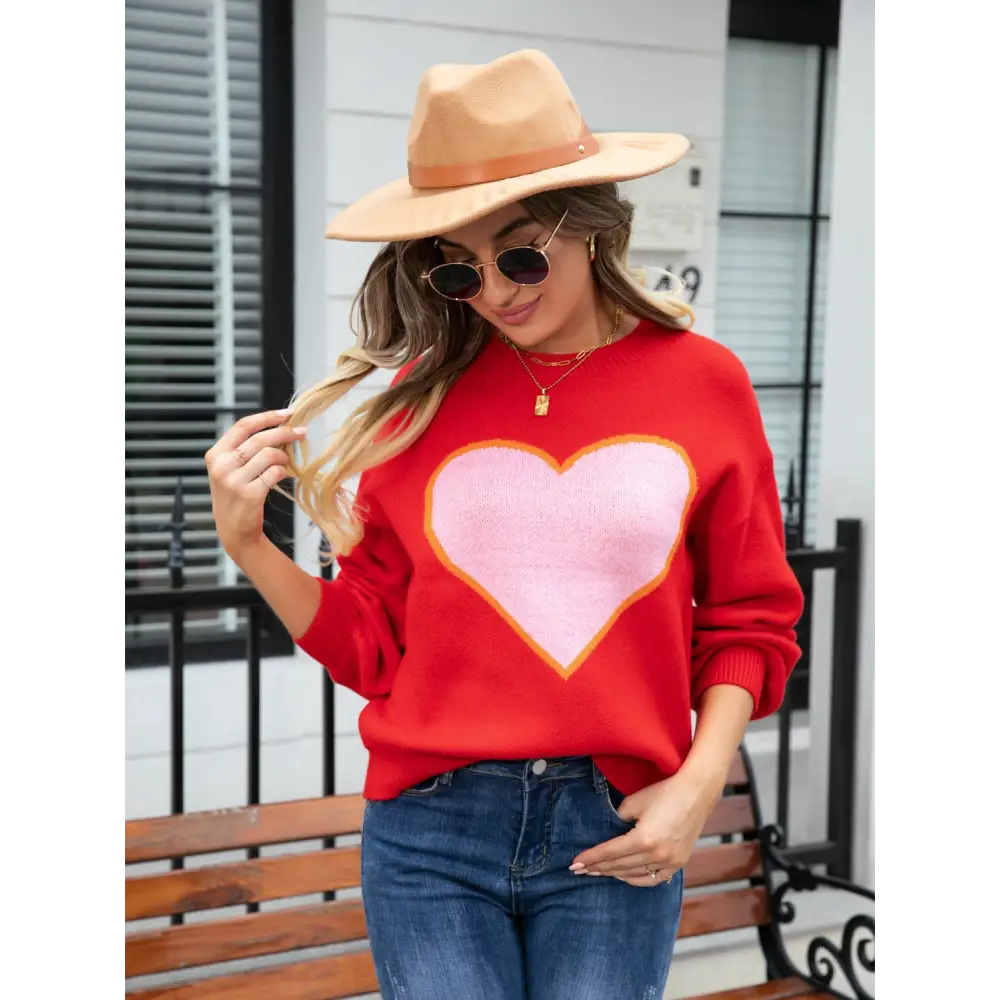 Elevate your style with angel wings heart sweater in luxury fashion for women $33.99 experience the essence of luxury