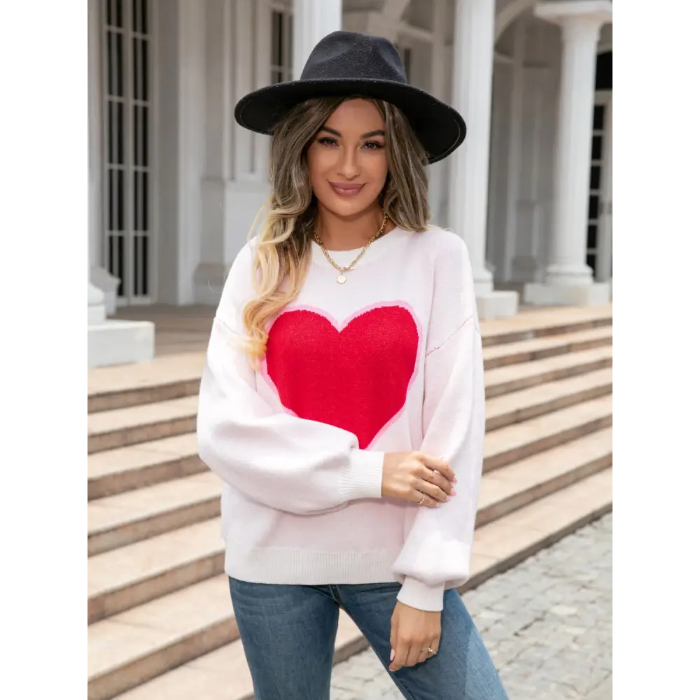 Elevate your style with angel wings heart sweater in luxury fashion for women $33.99 experience the essence of luxury