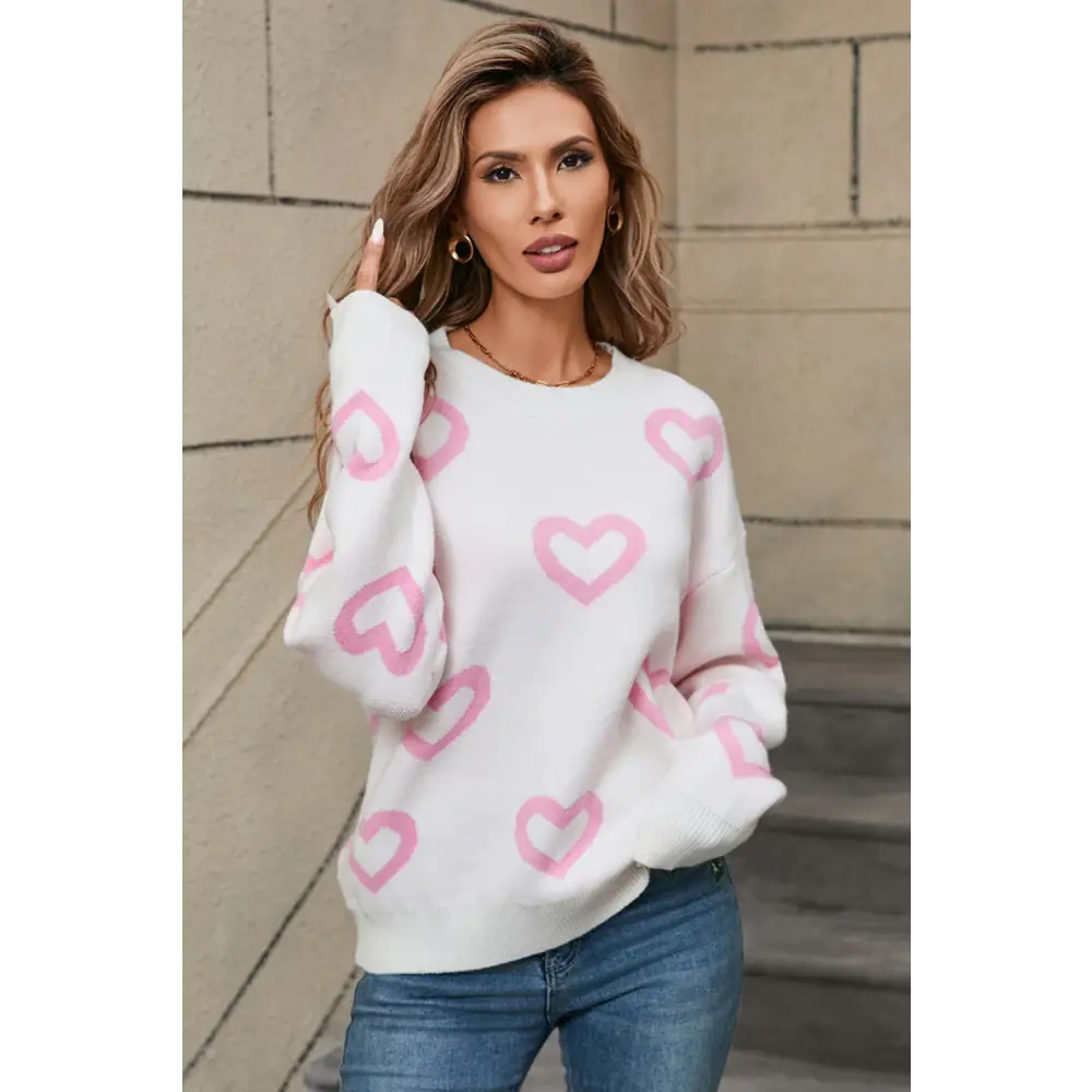 Elevate your wardrobe with the angel wings heart sweater in luxury fashion for woman $34.99 experience a chic