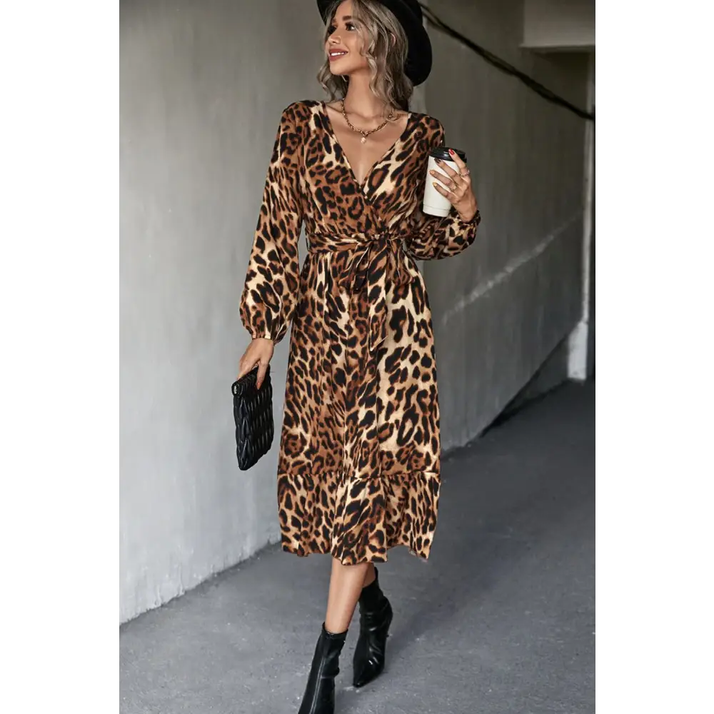 Elegant animal print midi dress for timeless luxury fashion for women $27 casual dresses sizing regular picture