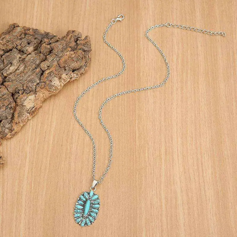 Exquisite turquoise pendant necklace for luxury fashion enthusiasts $9.99 alloy, artificial turquoise – a stunning