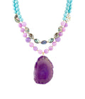 Aruba Purple Jade Statement Pendant Necklace - Maven Couture IncNecklaces