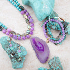 Aruba Purple Jade Statement Pendant Necklace - Maven Couture IncNecklaces
